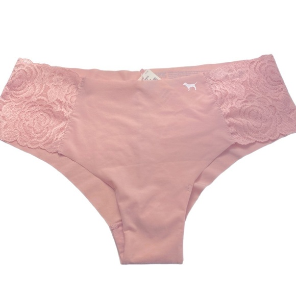 NWT PINK SOFT LACE TRIM PINK UNIES SIZE LARGE - Picture 1 of 4